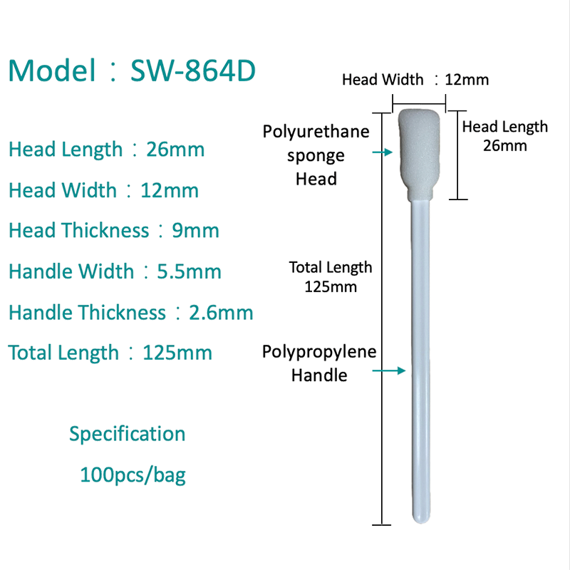 SW-864D Toz Ücretsiz Endüstriyel Temiz Orod Sünger Swab