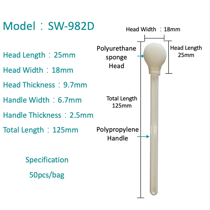 SW-982D Yuvarlak Kafa Köpük Swab