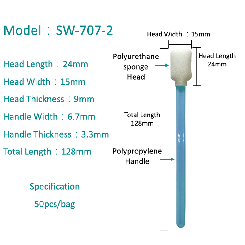 SW-707-2 Korozyona Dayanıklı ve Yumuşak Sünger Swab