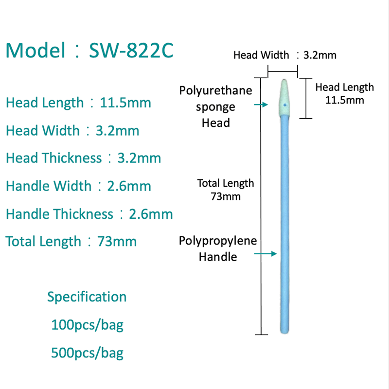 SW-822C Köpük ucu Temizleme Sivilleri