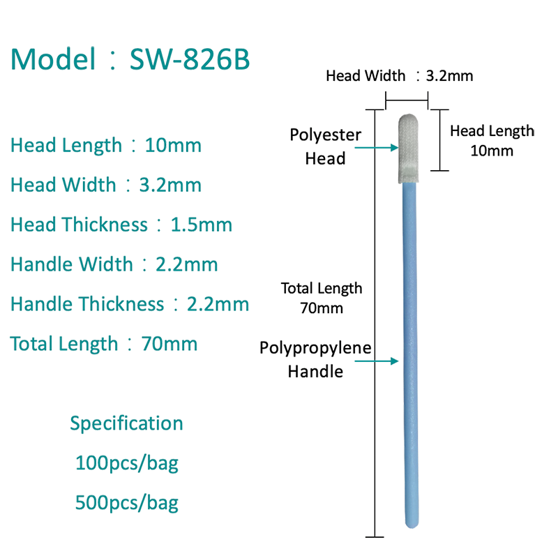 SW-826B Gelişmiş Seal Polyester Swab