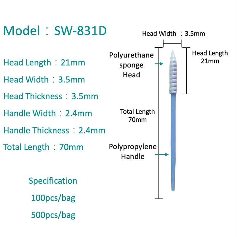 SW-831D Orta Sıkıştırılmış Yüksek Emme Sünger Swab