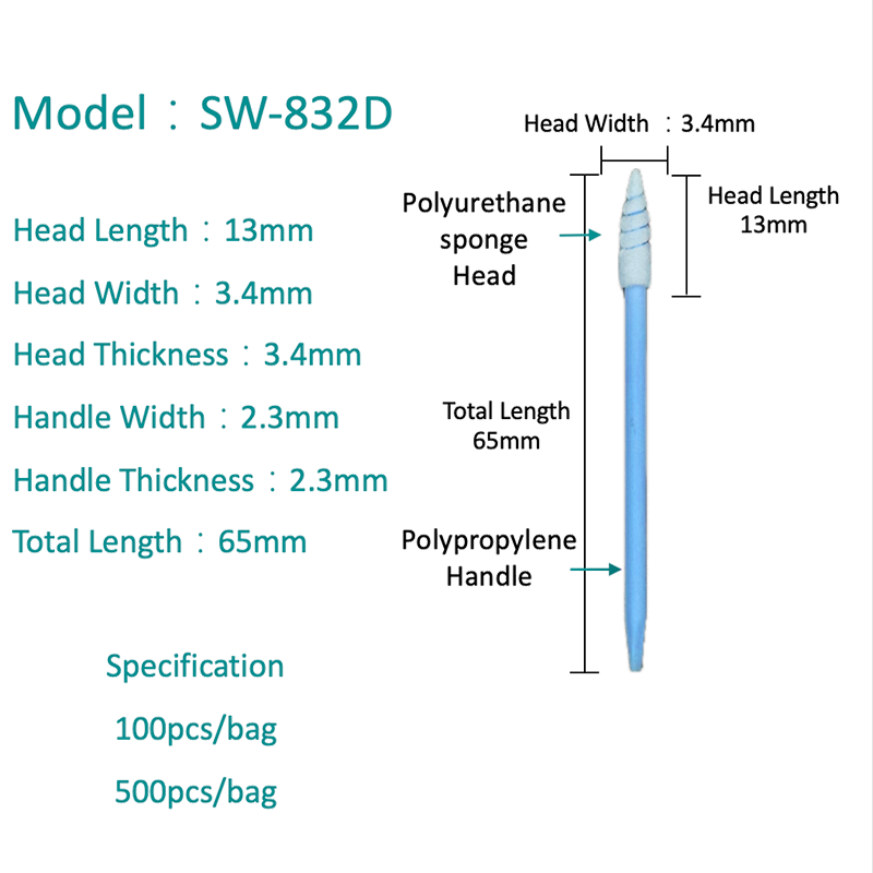 SW-832D Çok Fonksiyonlu Uç Temiz Oda Sünger Swab