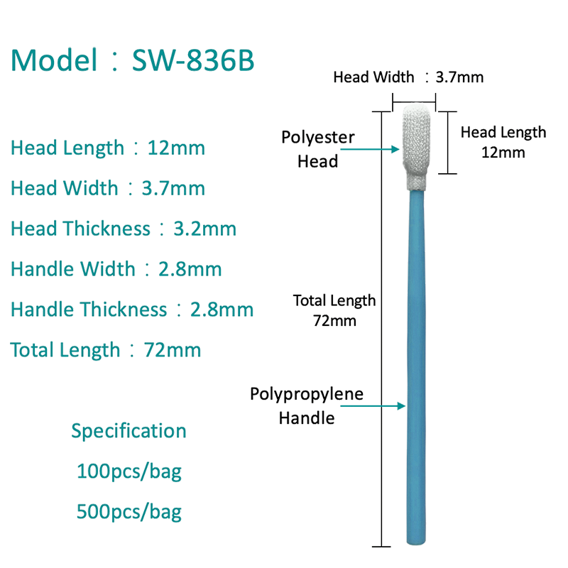 SW-836B Precision Lazer Polyester Swab