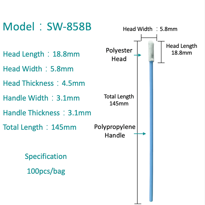 SW-858B Özel Temiz Polyester Swab