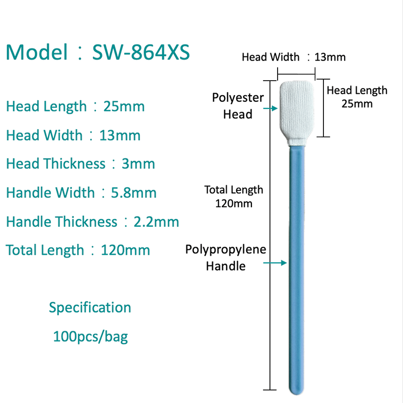 SW-864XS TOZ TOZ BİLDİRİMİ MİKROFİBER Polyester Swab