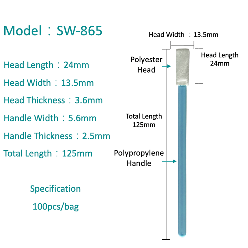 SW-865 küçük kafa steril polyester sürüntü